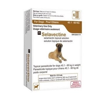 Selavectine for Dogs, 40.1 - 60 kg (Brown), 6 Tubes - product image 2