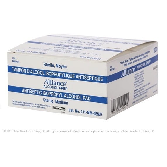 Alcohol Prep Webcol - Medium Pack of 200