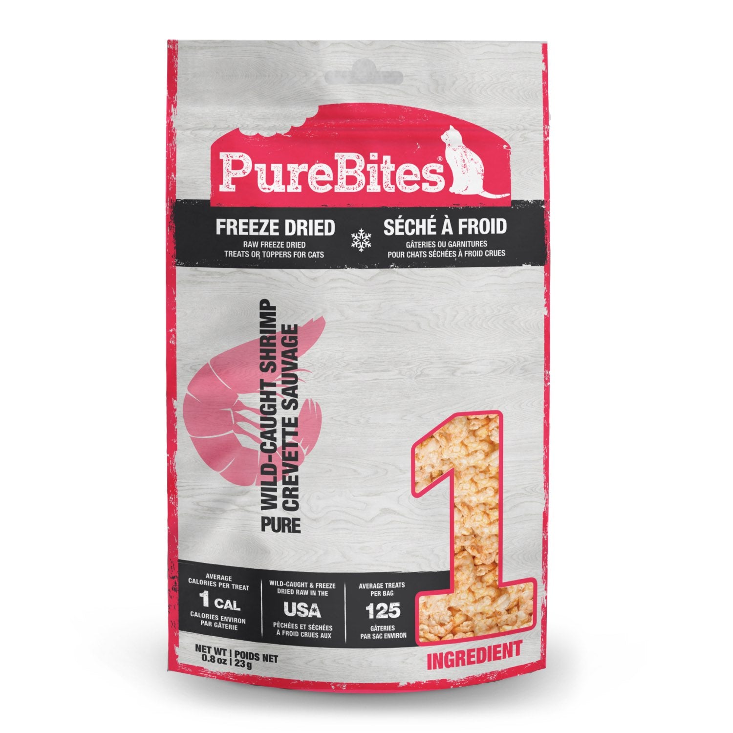 PureBites Freeze - Dried Cat Treats for Cats (Shrimp) 23 g Bag