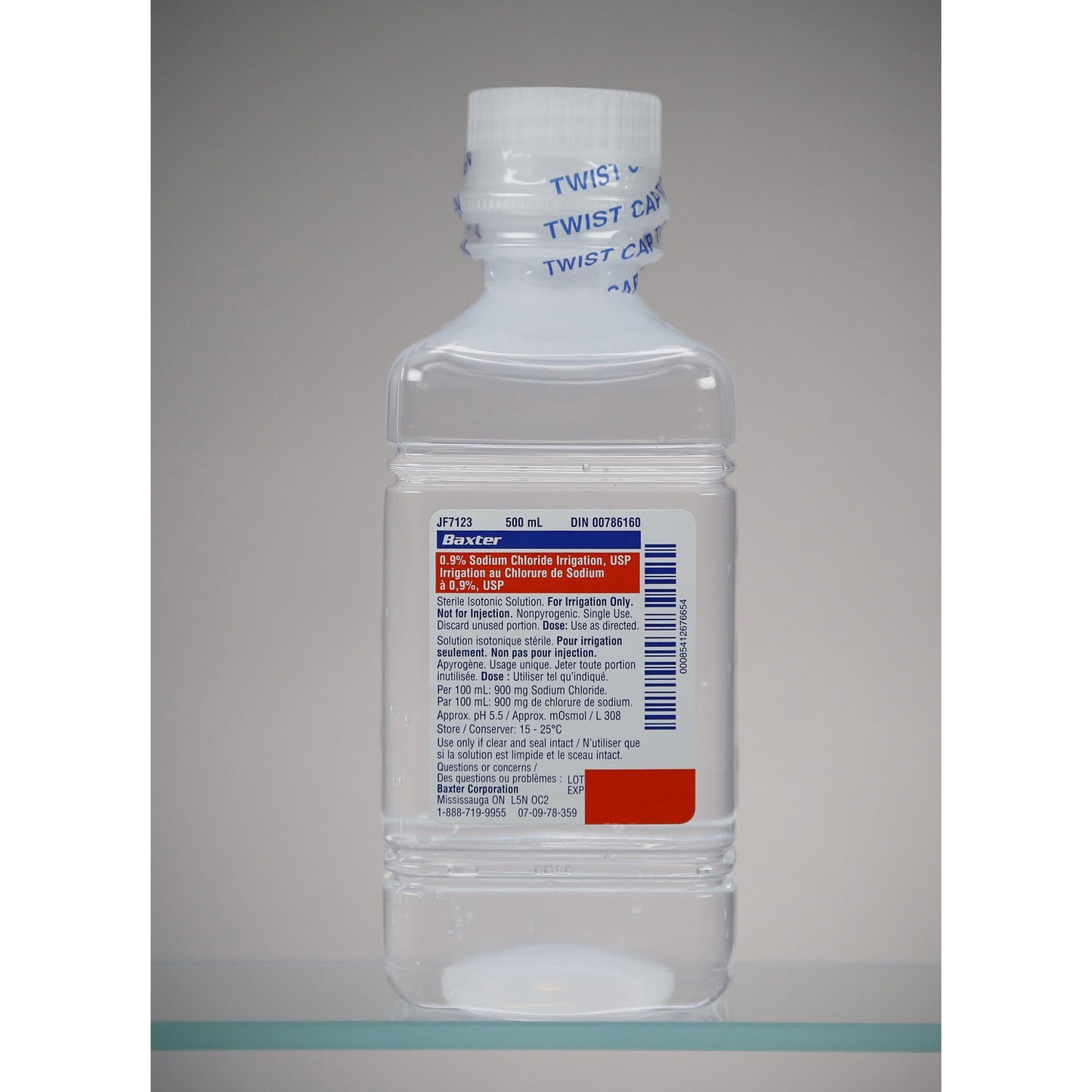 Sodium Chloride for Irrigation 500 mL Bottle 0.9 %