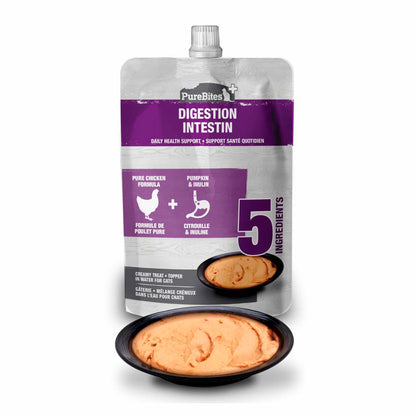 PureBites+ Gut & Digestion Creamy Cat Treat for Cats (Chicken and Pumpkin) 71 g Pack of 15 Pouchs