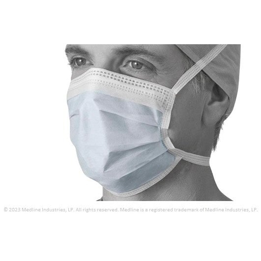 Secure - Gard Fog - Free Surgical Masks with Ties (Blue) 50 Units
