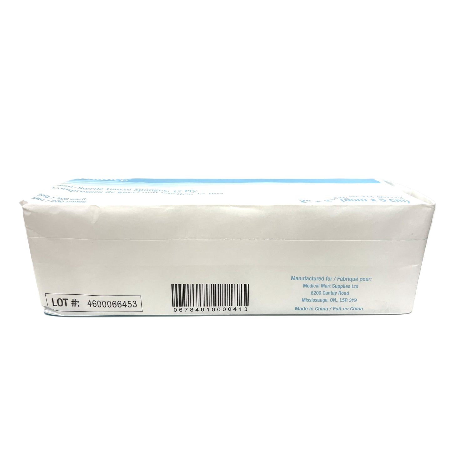 Gauze Sponge Woven Non Sterile 12 Ply for Farm Animals Pack of 200 Units 2 in x 2 in - additional product view 2