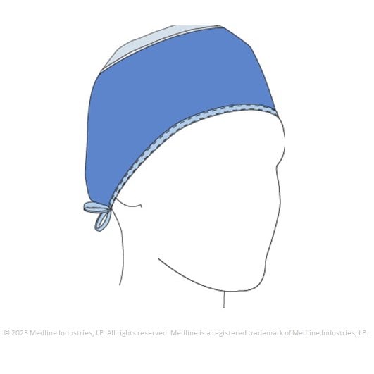 Tie - Back Surgeon Cap (Blue) Pack of 100 Units
