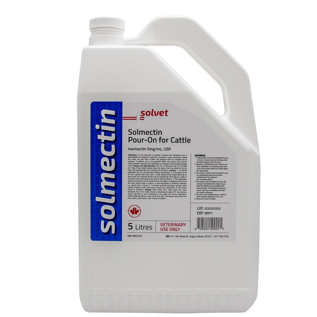 Solmectin Pour - on for Farm Animals 4 L 5 mg / mL