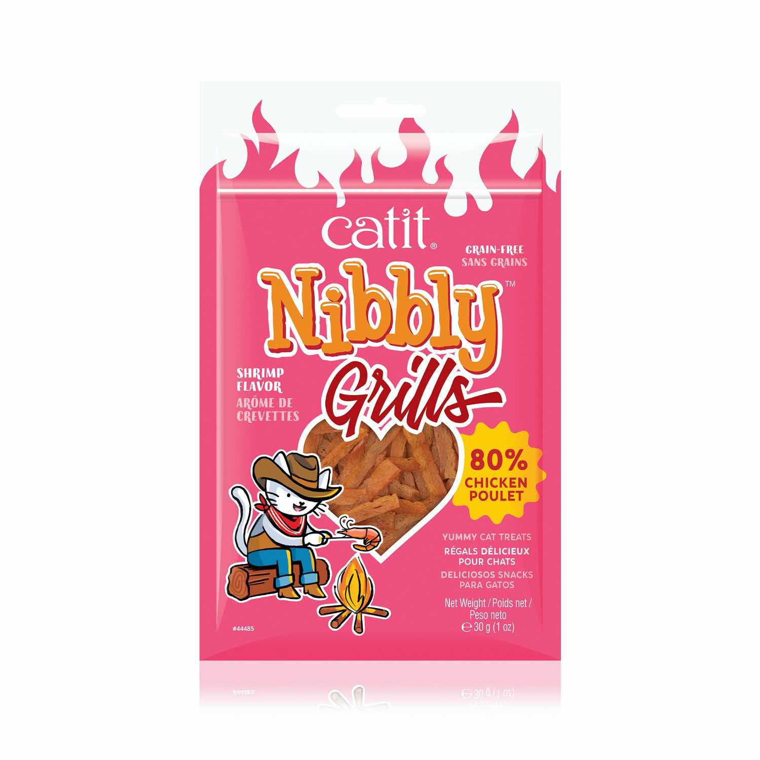 Nibbly Grills Cat Treats for Cats (Chicken and Shrimp) 30 g Bag