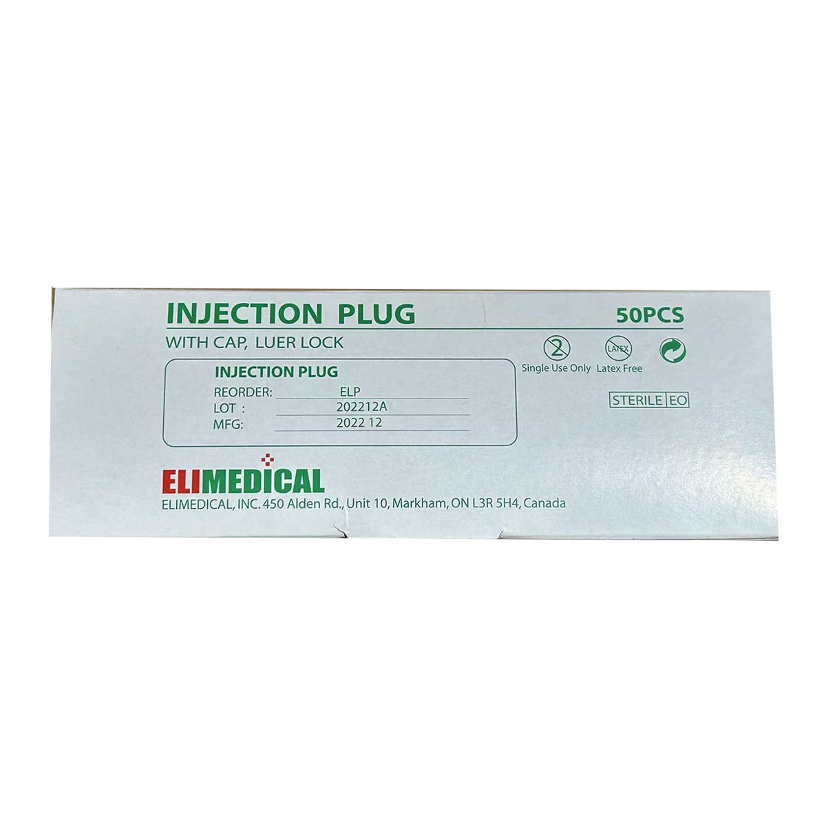 Injection Plug with Cap 50 Units Luer Lock