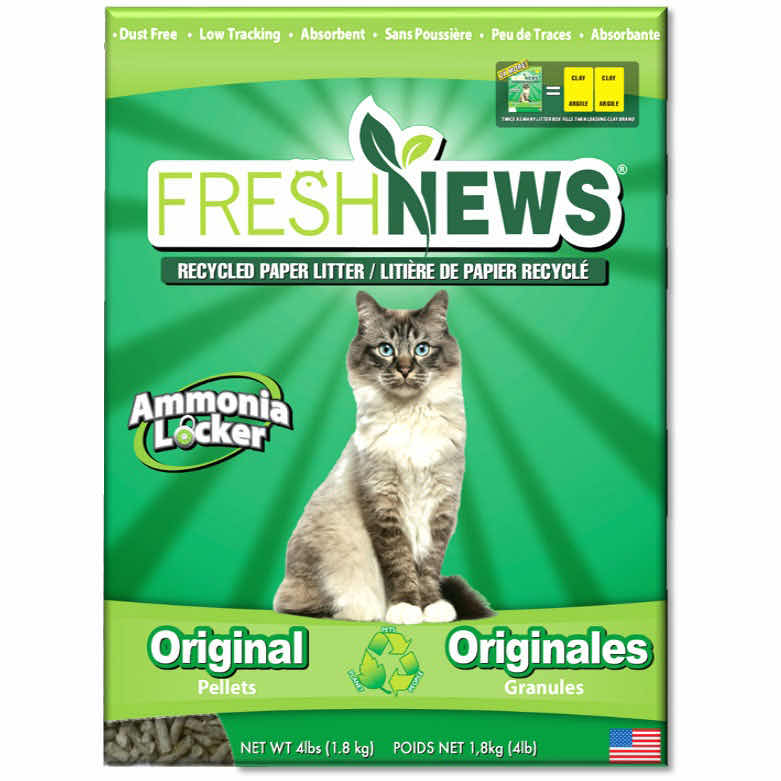 Fresh News Recycled Paper Litter for Cats 4 lb Bag