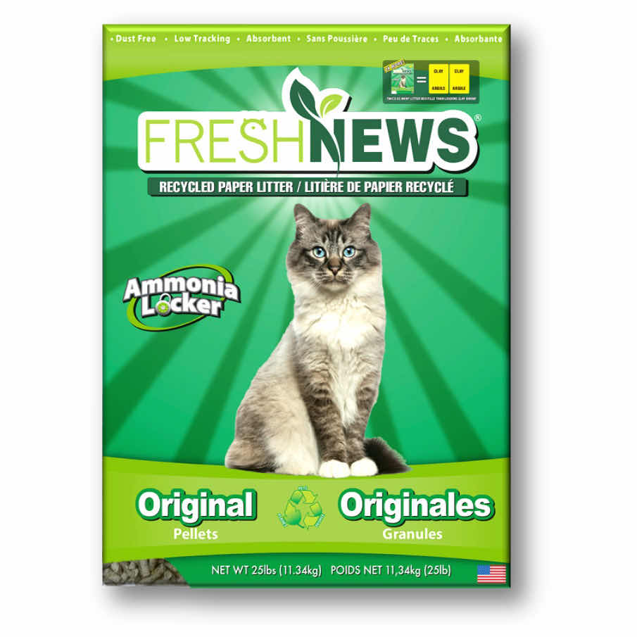 Fresh News Recycled Paper Litter for Cats 25 lb Bag