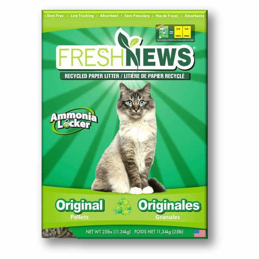 Fresh News Recycled Paper Litter for Cats 25 lb Bag