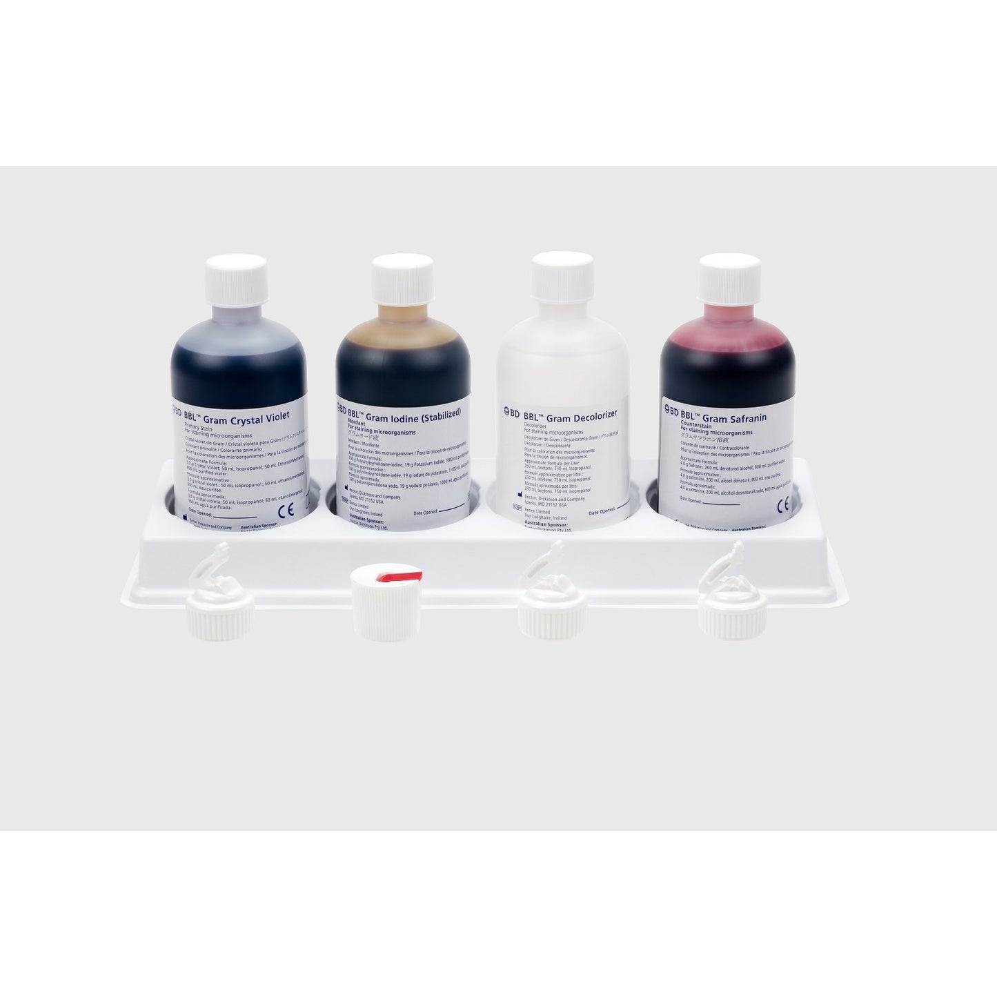 BBL Gram Stain Set Pack of 4, 250 mL