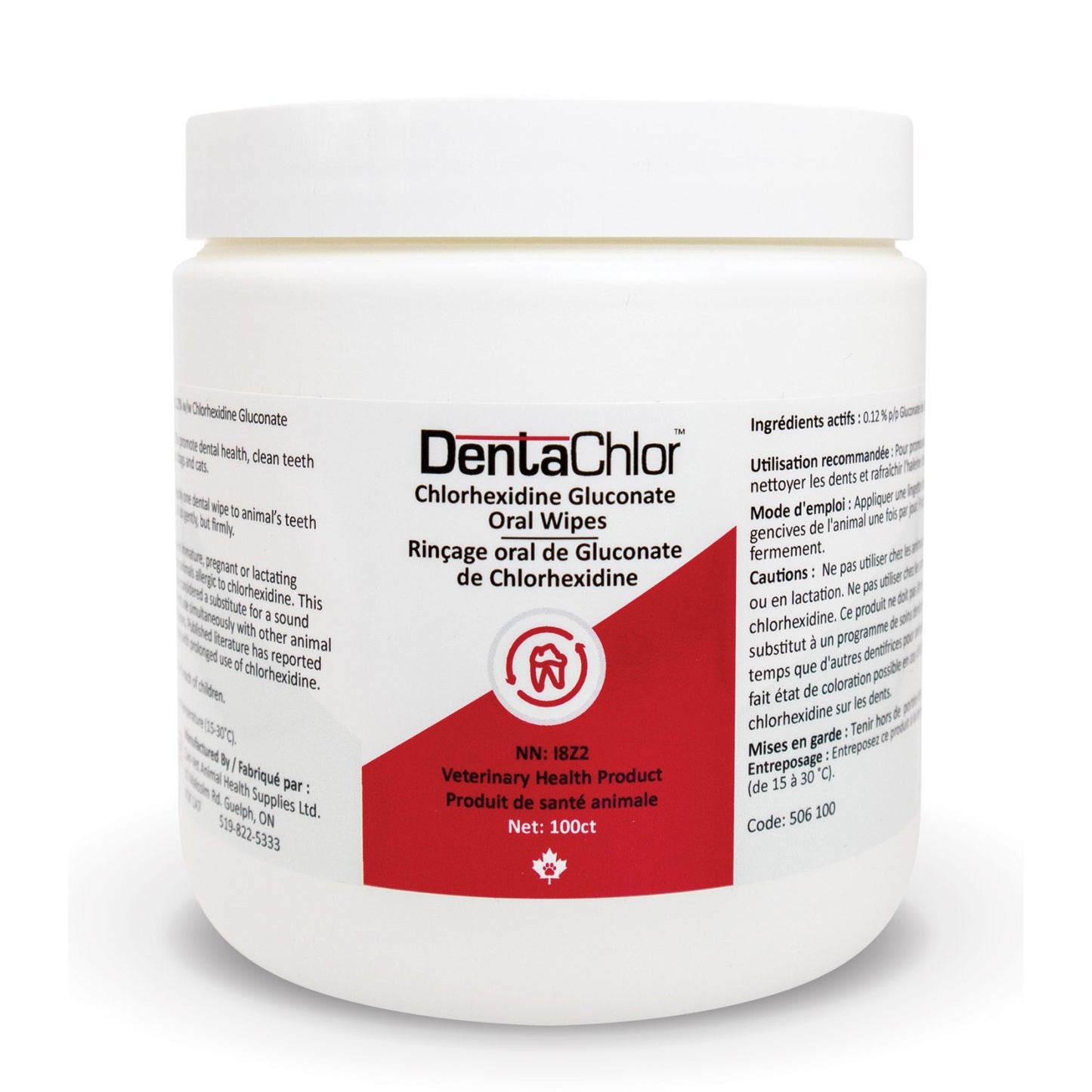 DentaChlor Wipes Pack of 100 0.12 / 100%