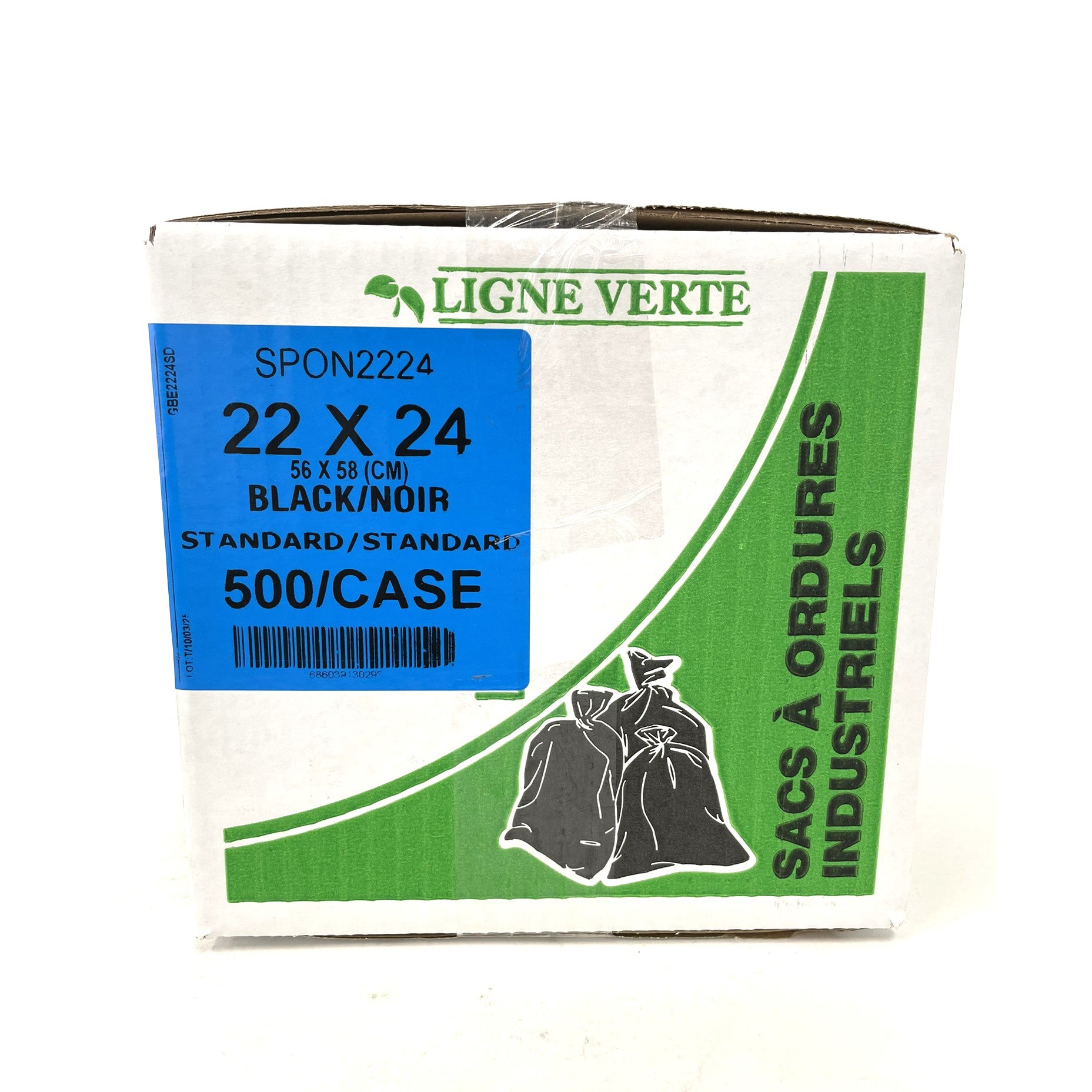 Industrial Garbage Bags, Black, 22 x 24 in (Pack of 500) - additional product view 2