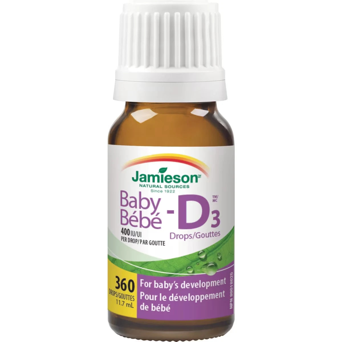 Jamieson Baby-DTM Vitamin D3 400 IU Droplets 11.7 mL product detail