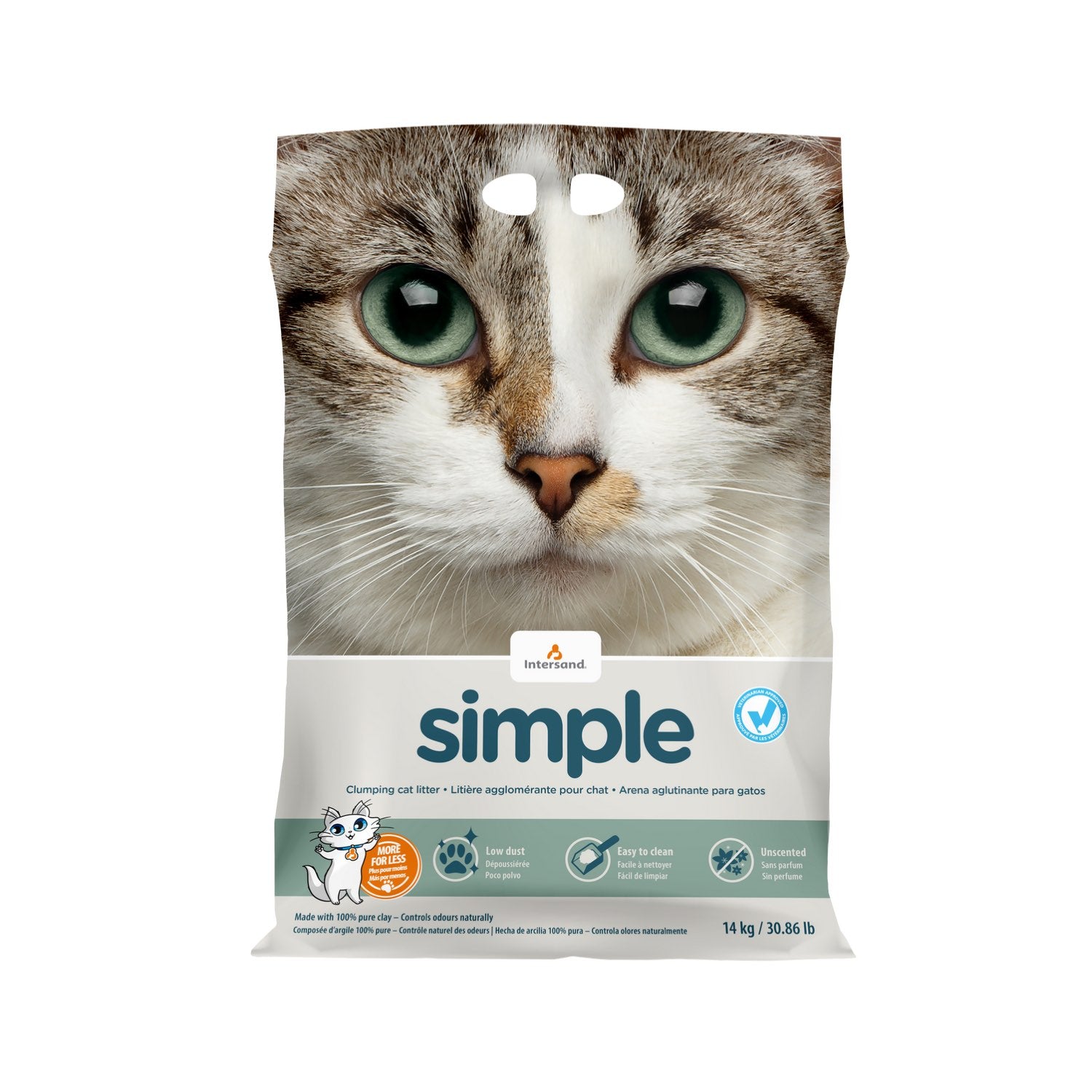 Simple Clumping Cat Litter for Cats 14 kg Bag