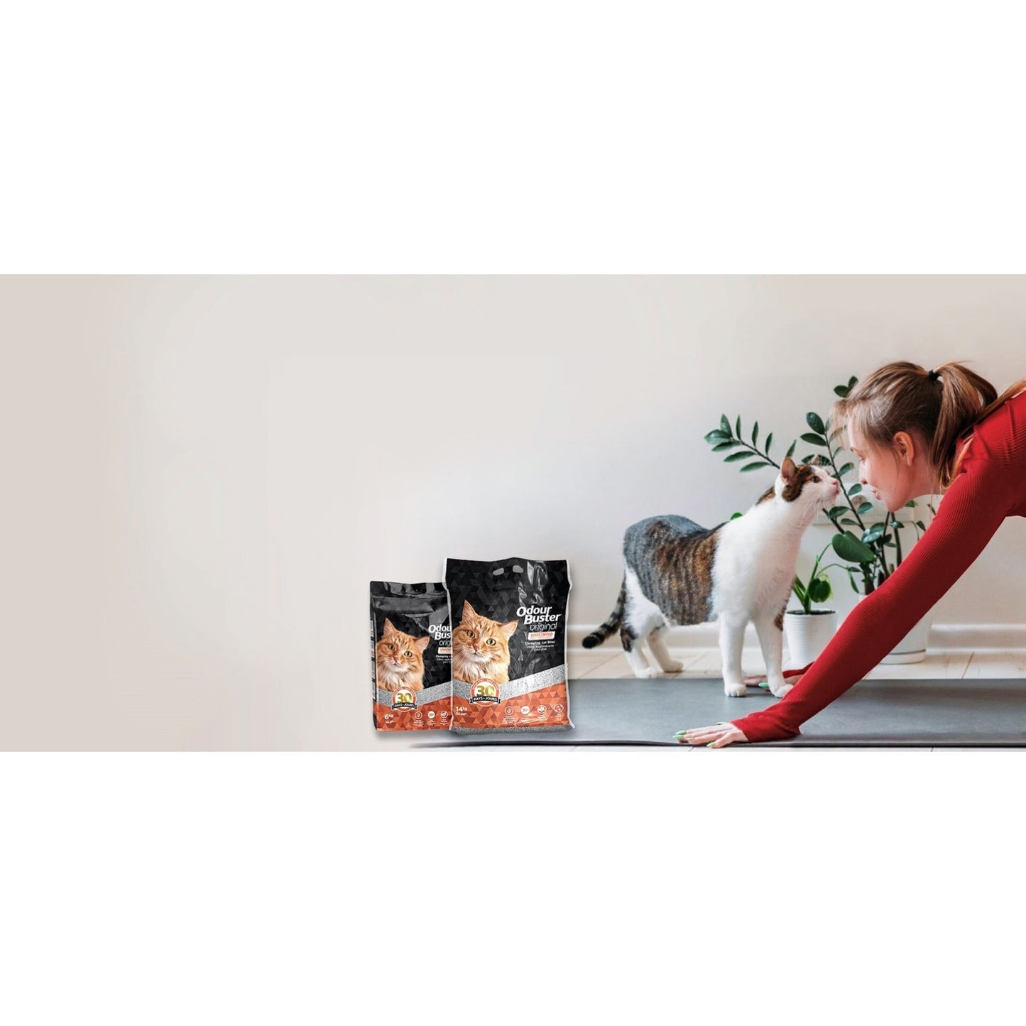 Clumping Cat Litter Odour Buster Original for Cats 14 kg Bag - additional product view 3
