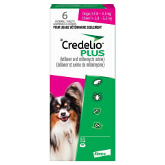 Credelio Plus for Dogs, 2.9 - 5.5 kg, 6 Chews - product image 1