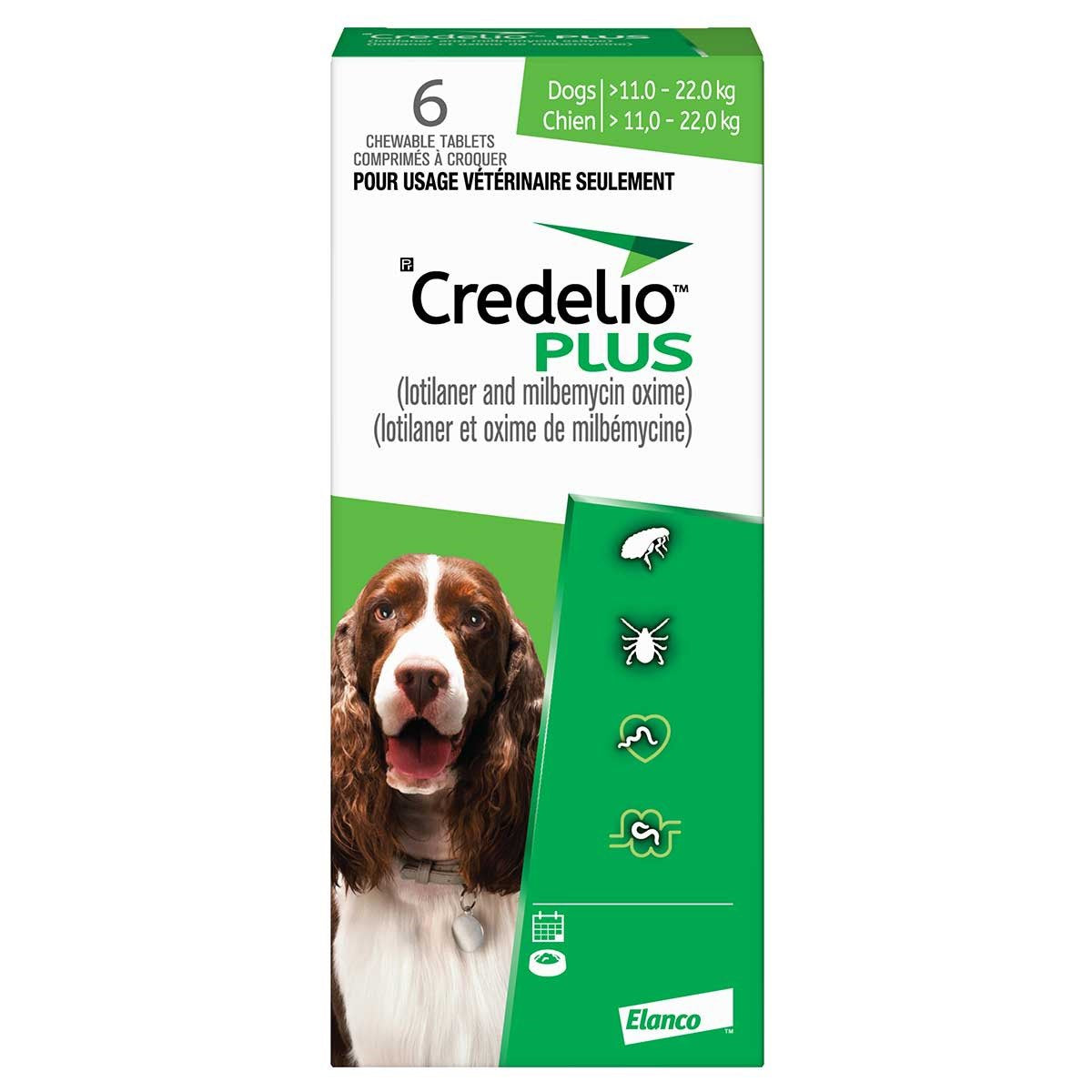 Credelio Plus for Dogs, 11.1 - 22 kg (Green), 6 Chews - product image 2