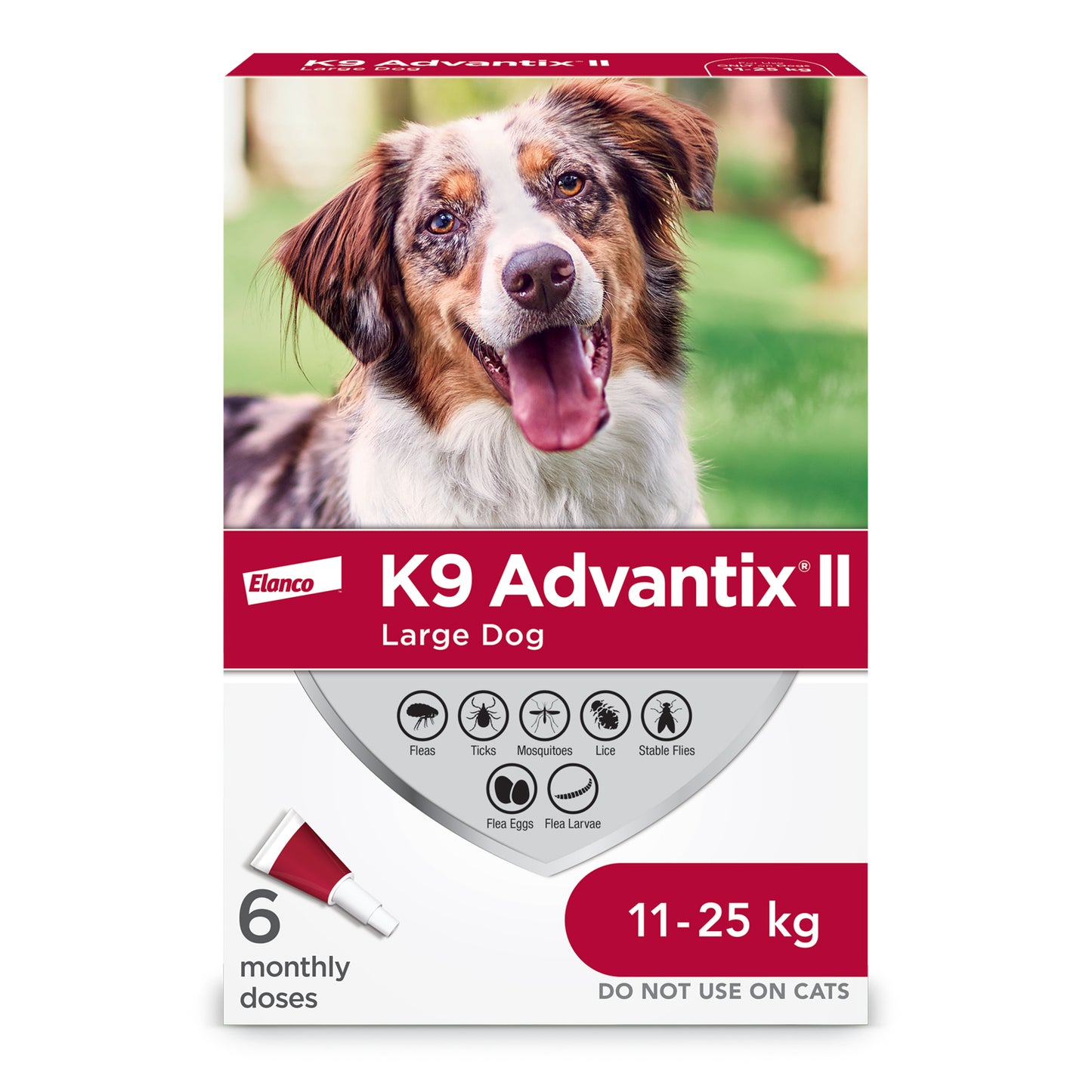 K9 Advantix II for Dogs (Red) (11 - 25 kg) Pack of 6, 2.5 mL - additional product view 2