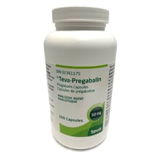 Teva-Pregabalin Capsules, 50 mg, 500 Capsules - product image 1