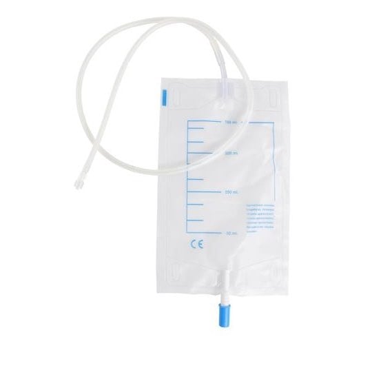 Urine Collection Bag with Luer Lock Adapter Pack of 10, 750 mL