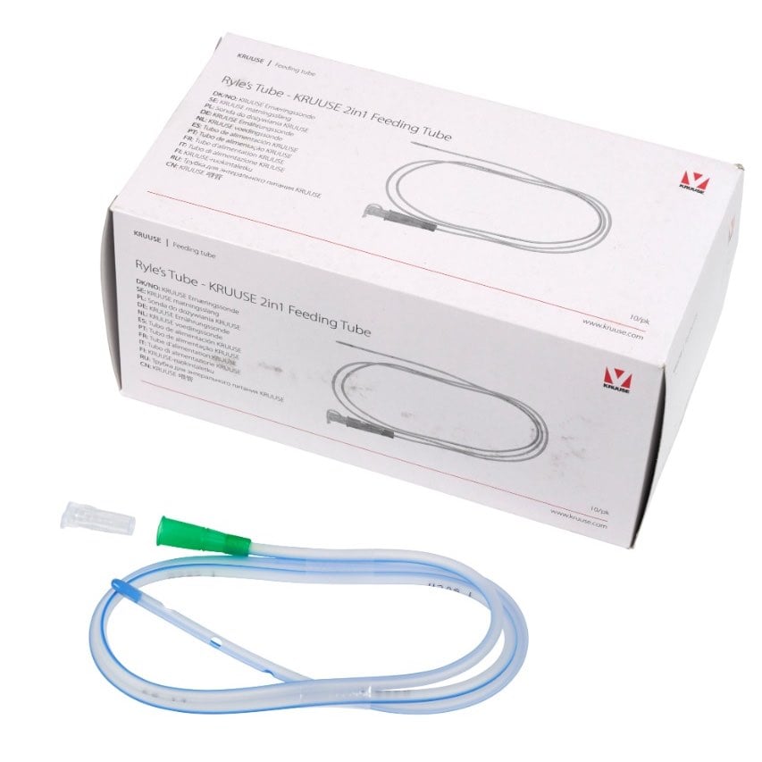 Feeding Tube 2 in 1 Pack of 10 Tubes 14 Fr x 41 in
