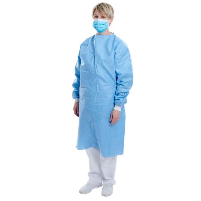 Premium Surgical Gown Krutex Level 3 (Blue) Pack of 25 Units