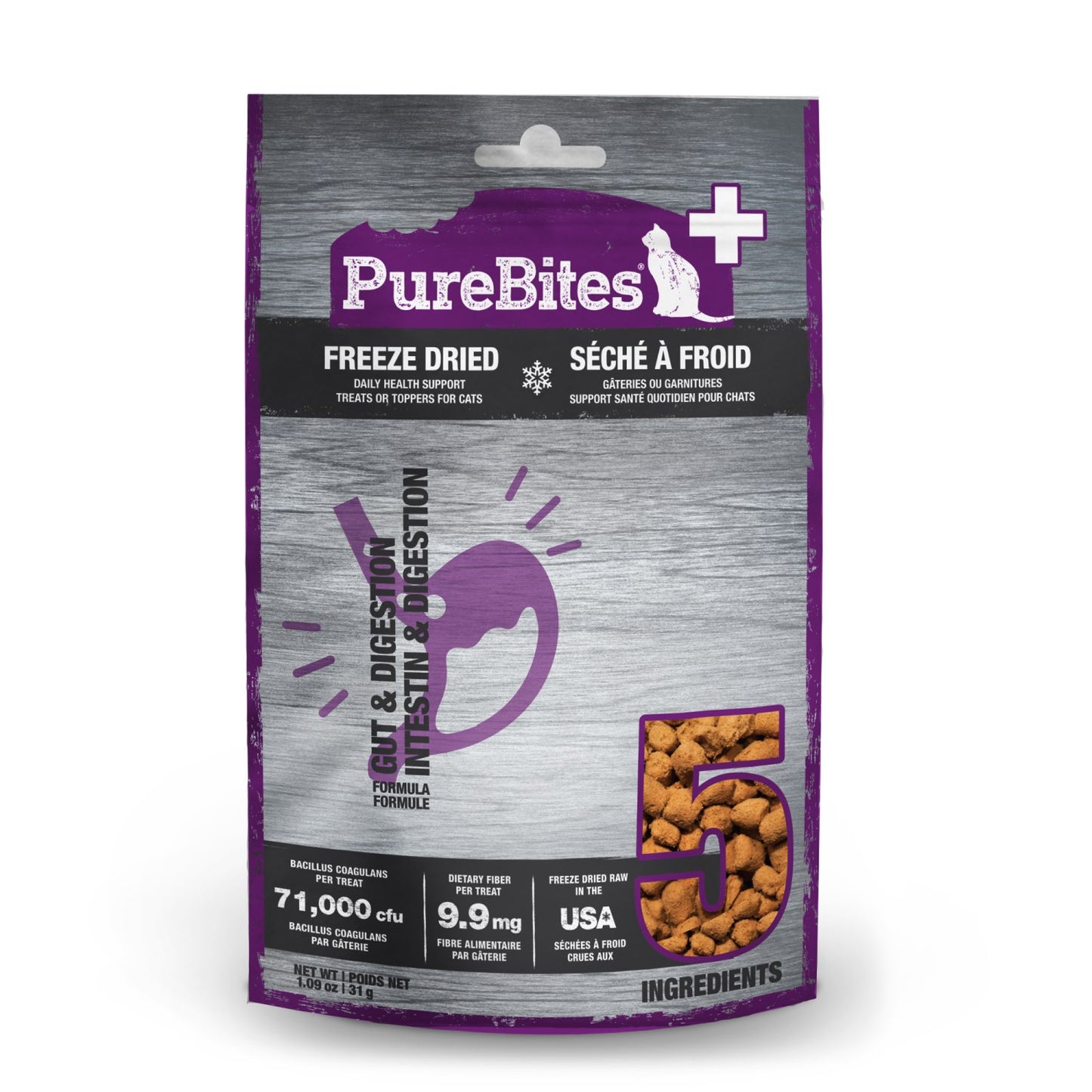 PureBites+ Gut and Digestion for Cats (Original) 31 g Bag