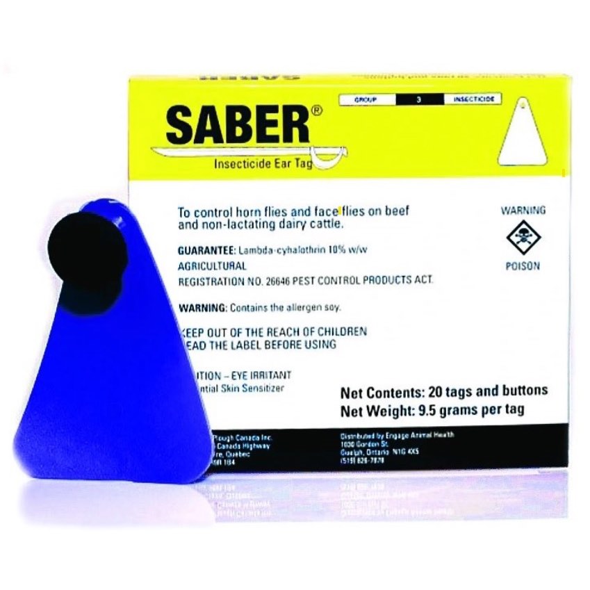 Insecticide Fly Tag Saber Pack of 20 10 %