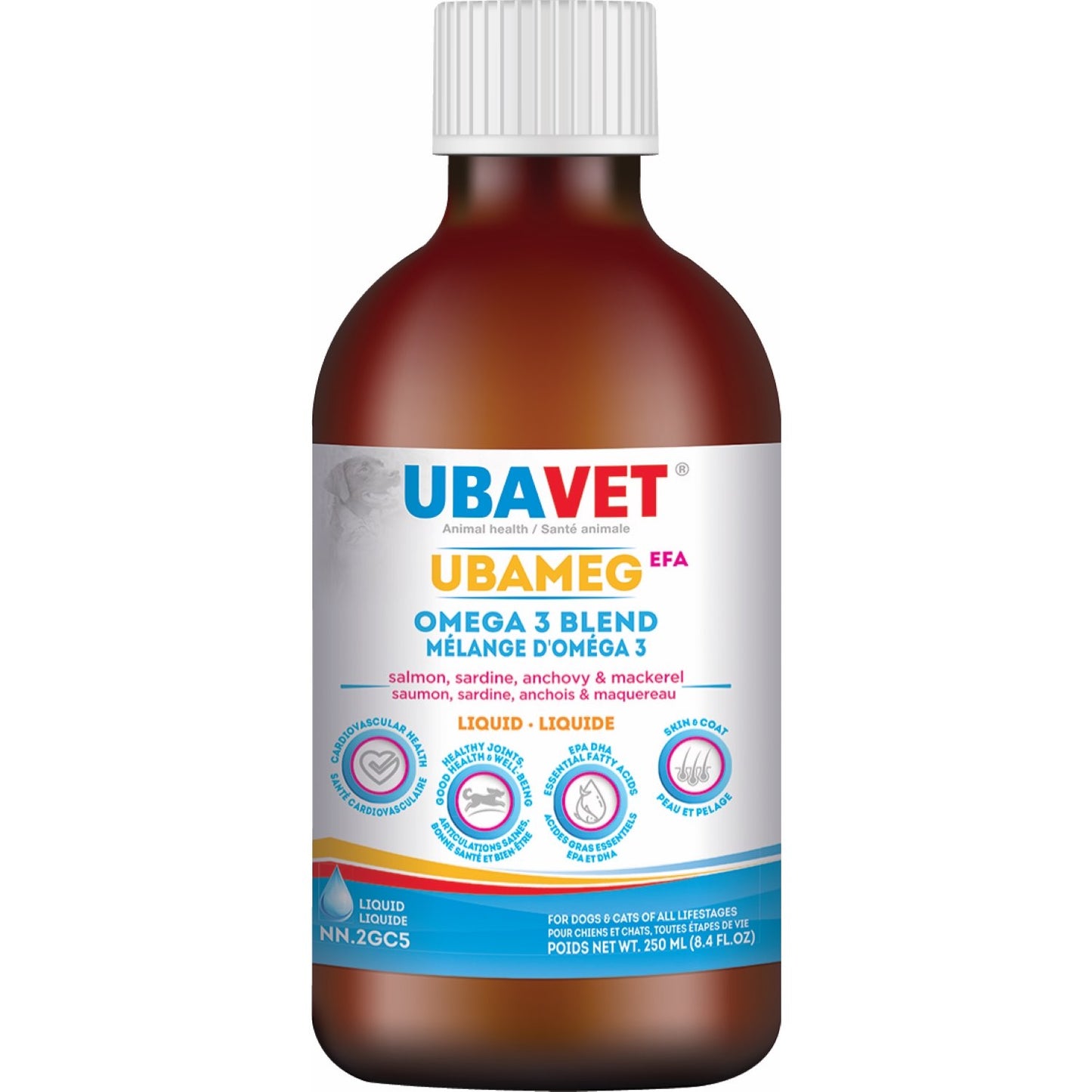Ubameg EFA Omega 3 Four Blend Liquid for Cats and Dogs - 250 mL - product image 1