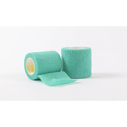 Cohesive Bandage with Latex (Teal) (2 in), 1 Roll