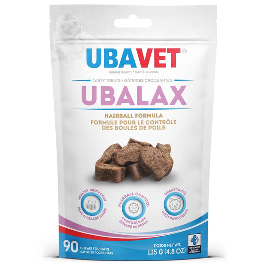 Ubalax Hairball Formula for Cats, Chicken, 90 Chews