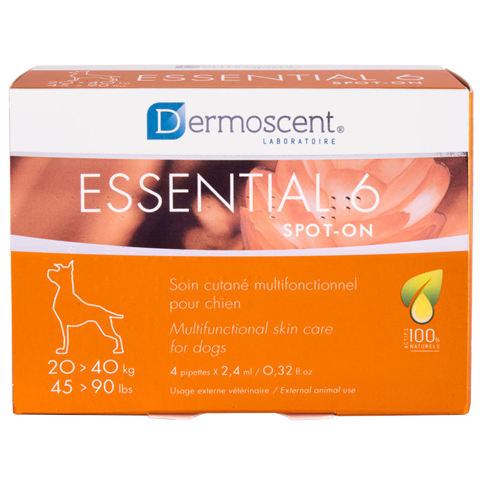 Essential 6 Spot - on for Dogs (20 - 40 kg) Pack of 4, 2.4 mL