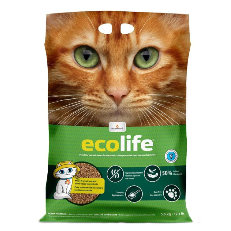 Clumping Litter Ecolife for Cats 5.5 kg Bag