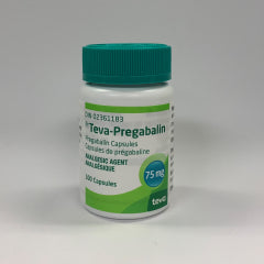 Teva-Pregabalin Capsules, 75 mg, 100 Capsules - product image 1