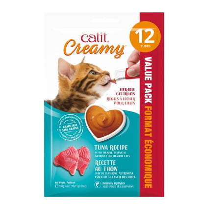 Creamy Lickable Cat Treats for Cats (Tuna) Pack of 12