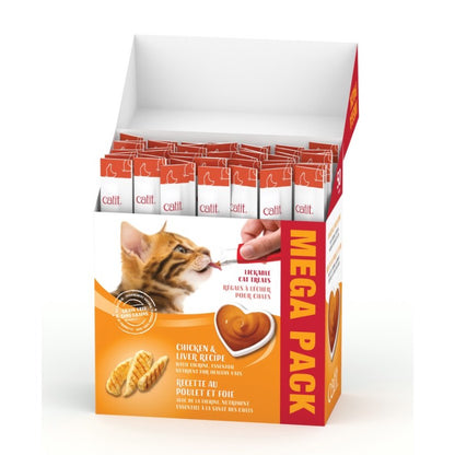 Creamy Lickable Cat Treats for Cats (Chicken and Liver) Pack of 50