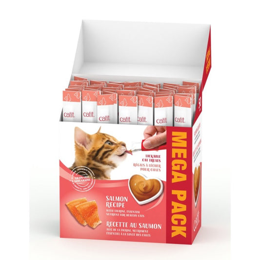 Creamy Lickable Cat Treats for Cats (Salmon) Pack of 50
