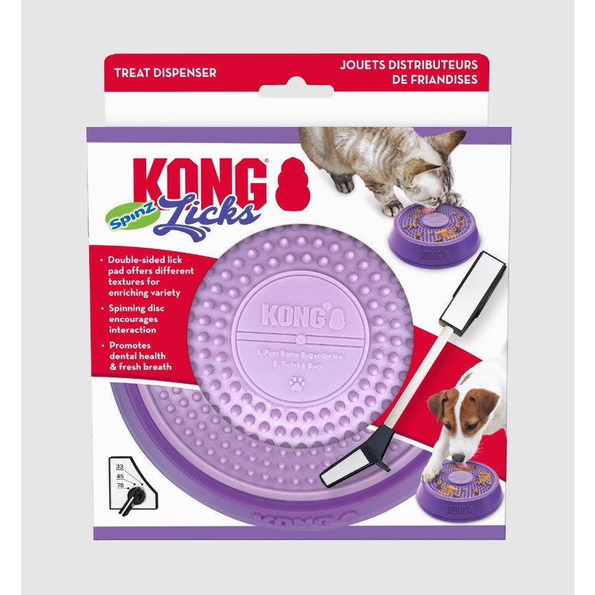 Treat Dispenser Spinz Licks for Cats and Dogs (Purple) 1 Dispenser