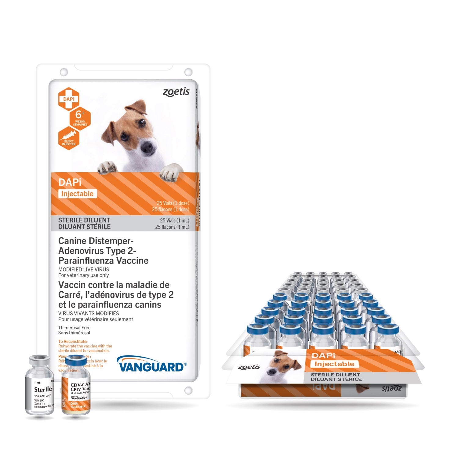 Vanguard DAPi for Dogs Pack of 25, 1 mL/Dose