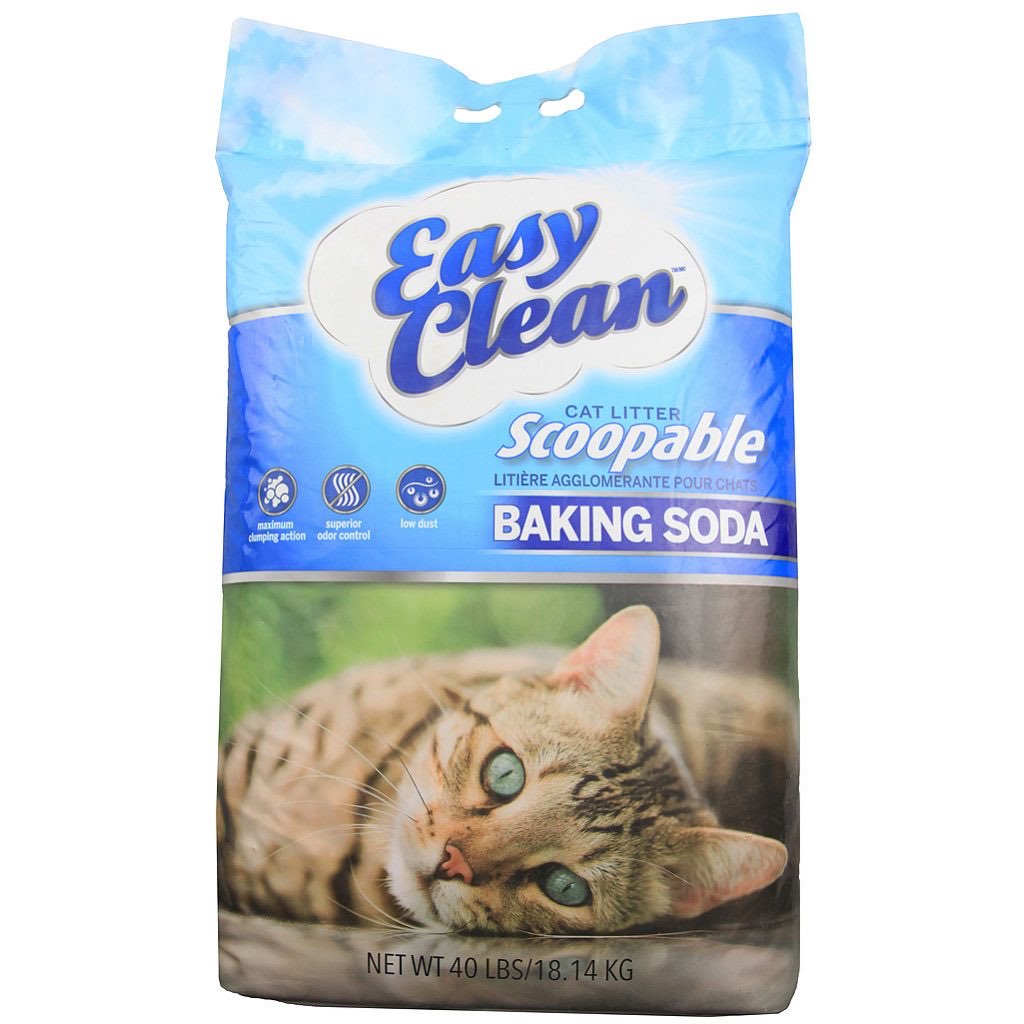 Clumping Litter Easy Clean with Baking Soda for Cats 40 lb (40 lb Bag)