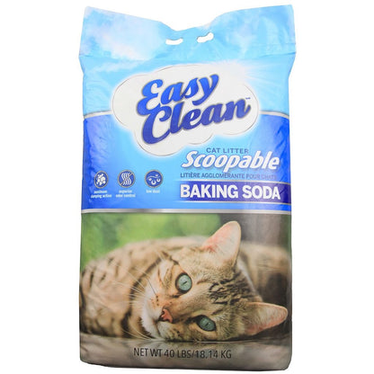 Clumping Litter Easy Clean with Baking Soda for Cats 40 lb (40 lb Bag)