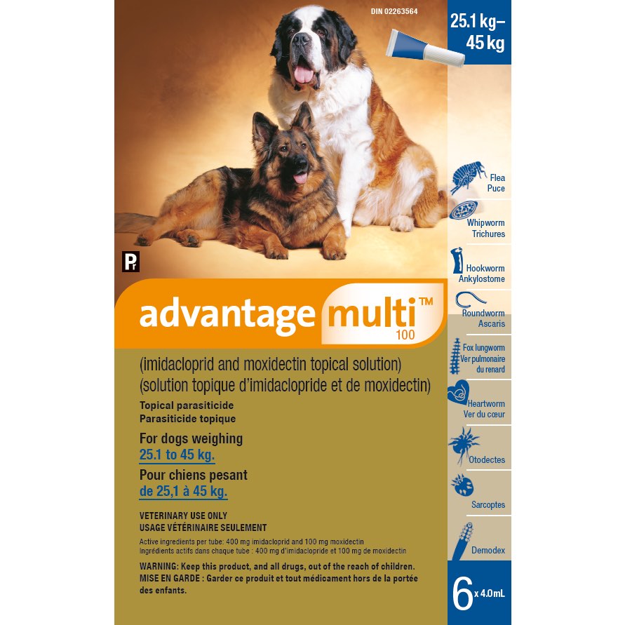 Advantage Multi for Dogs, 25.1 - 45 kg (Blue), 6 X 4 mL - product image 2