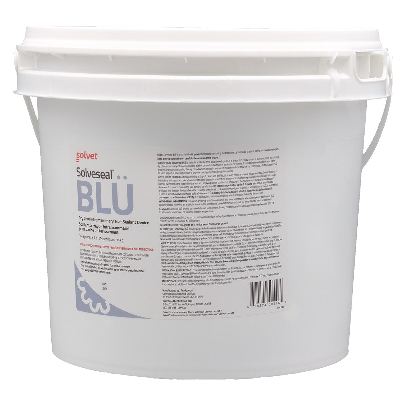 Solveseal Blü Teat Sealant for Cattle 144 Syringes 65 %