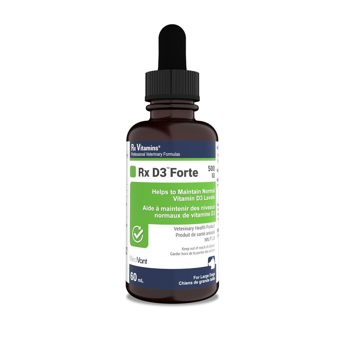 Rx Vitamins Rx D3 Forte for Dogs 60 mL Bottle 12.5 Ug