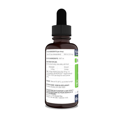 Rx Vitamins Rx D3 Forte for Dogs 60 mL Bottle 12.5 Ug - additional product view 2