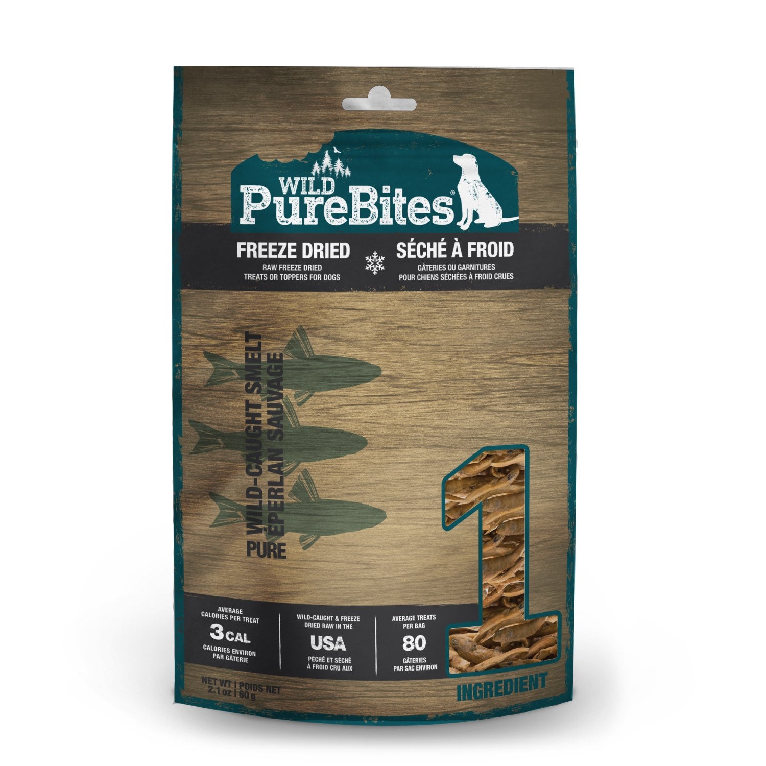 PureBites Wild for Dogs (Smelt) 60 g Bag