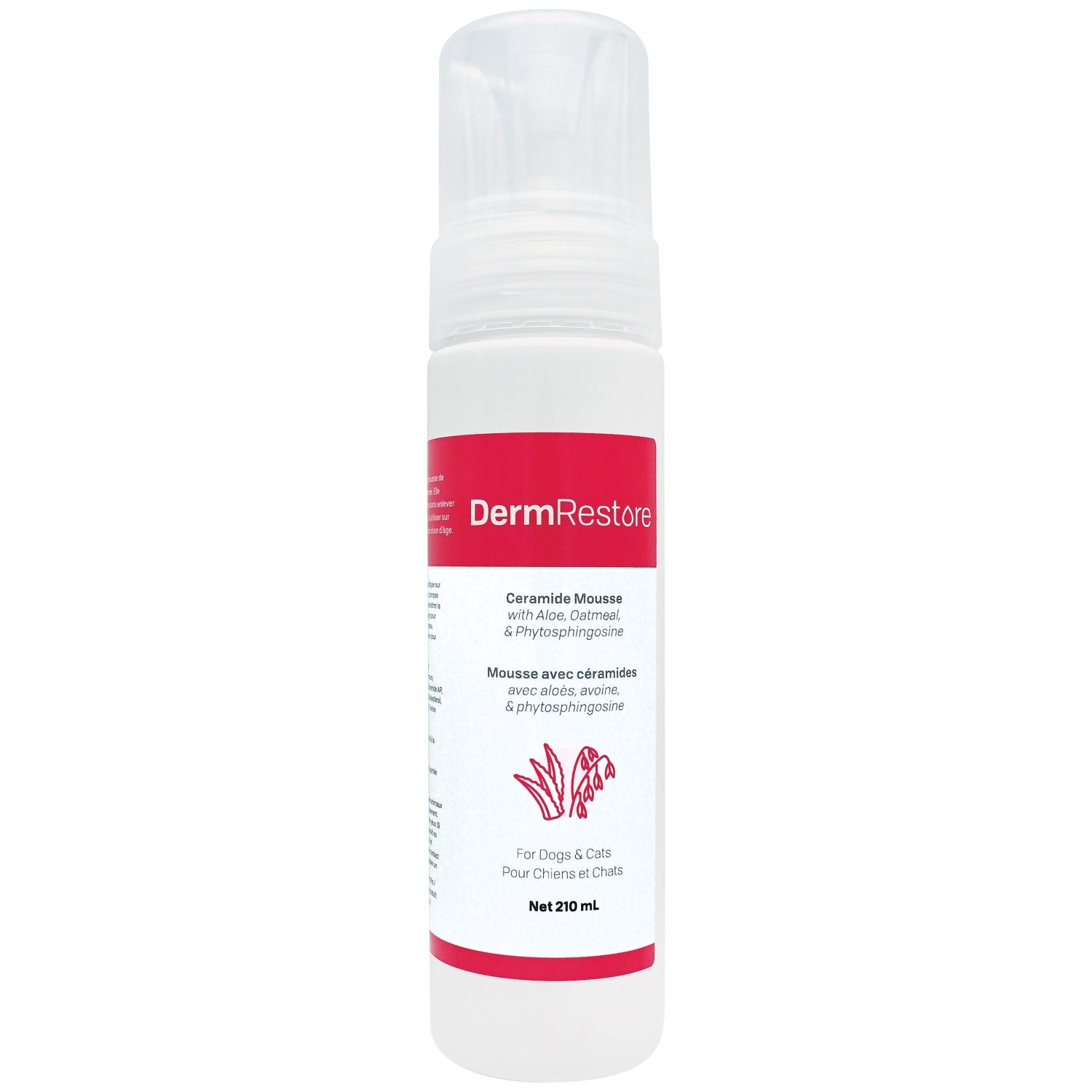 Mousse DermRestore for Cats and Dogs 210 mL Bottle
