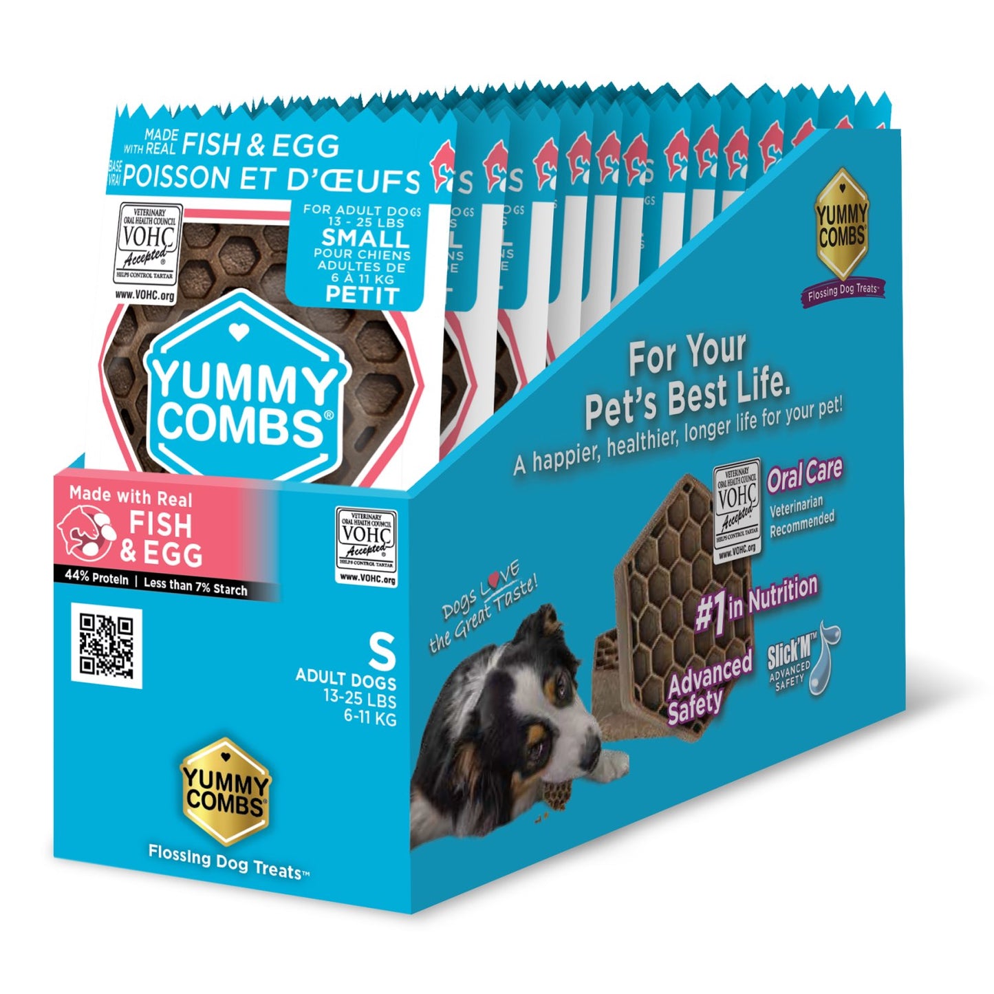 Yummy Combs Dental Treats for Small Dogs (Trial Sizes) (Fish and Egg) 10 Trial Sizes
