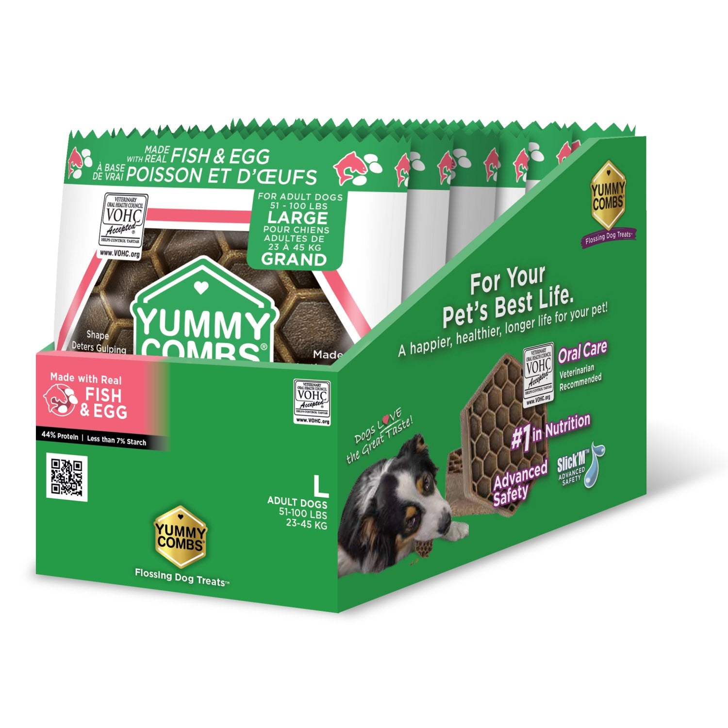Yummy Combs Dental Treats for Large Dogs (Trial Sizes) (Fish and Egg) 6 Trial Sizes